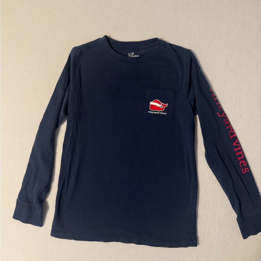 Vineyard Vines Kids Christmas Tee with Red Logo